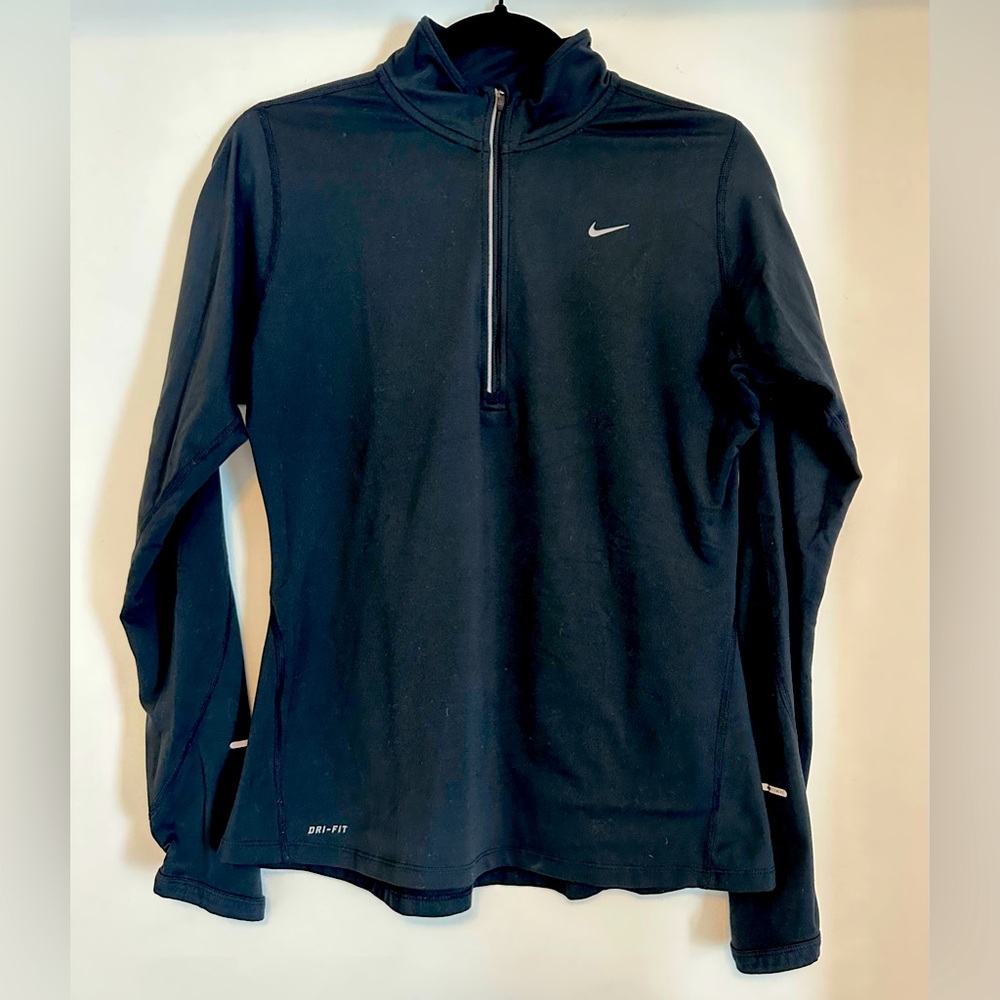 Nike Running Dri-Fit Quarter Zip, Black, Size Medium